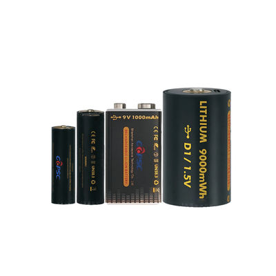1.5V 6000mwh~9000mwh USB ładowalna bateria litowo-jonowa